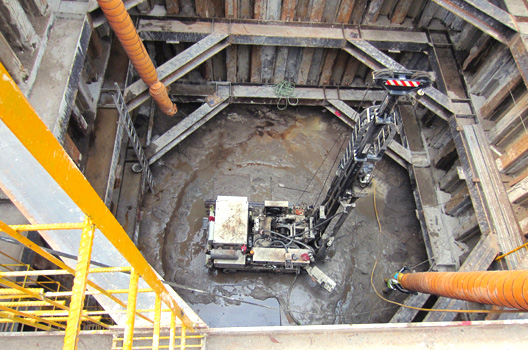 pipe culvert & shafts at Banyan Avenu